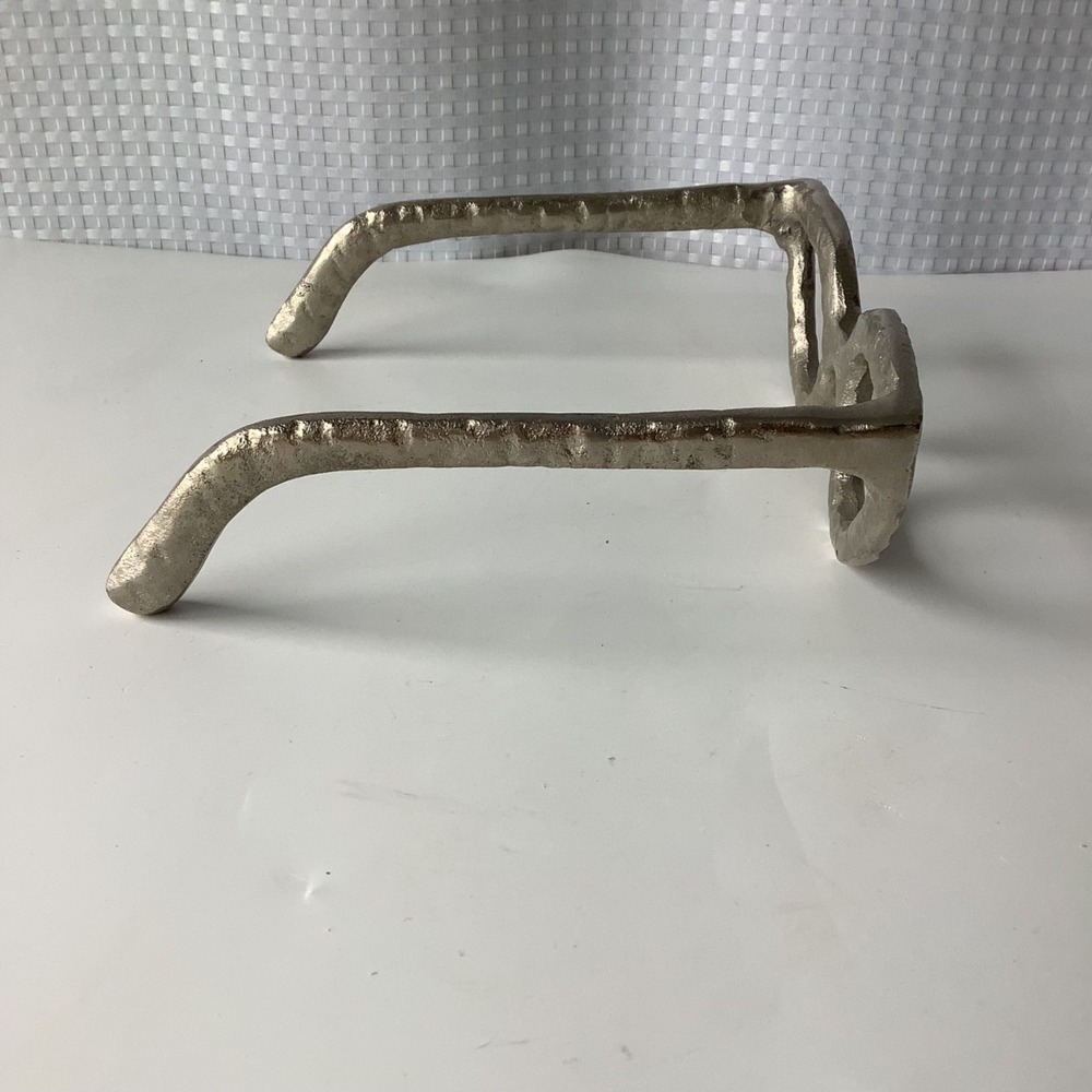 Cat Eye glasses Art Home Decor Silver Cateye Decorative Sculpture - Picture 4 of 10